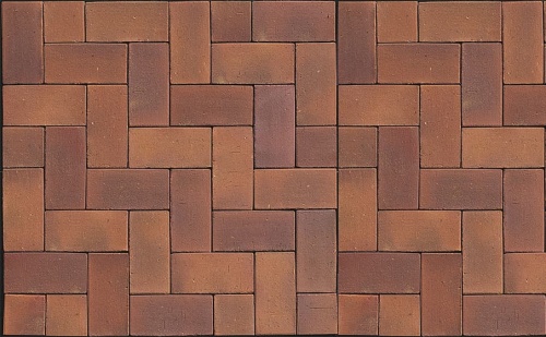 Тротуарная клинкерная брусчатка Muhr №07 Herbstlaub, 200*100*40 мм